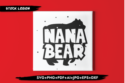 Nana Bear Big SVG