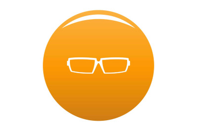 Sport eyeglasses icon vector orange