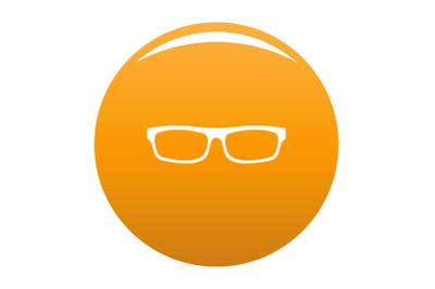 Medical eyeglasses icon vector orange