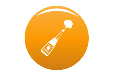 Explosion champagne icon vector orange
