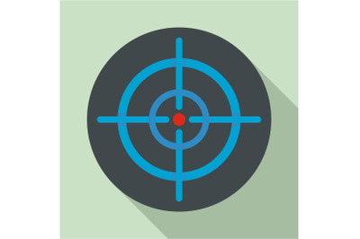 Aim scope target icon, flat style