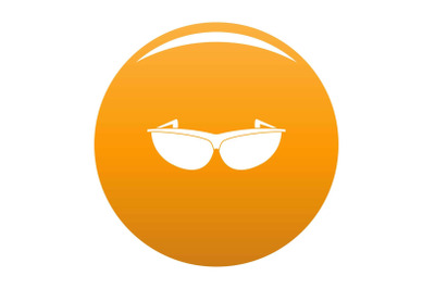 Sunglasses icon vector orange