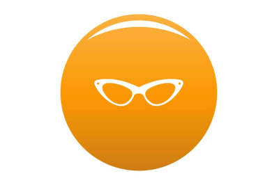 Elegance eyeglasses icon vector orange