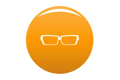 Astigmatic glasses icon vector orange