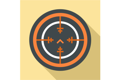 Svd gun aim icon, flat style