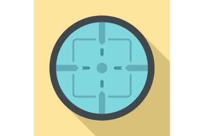 Sniper elite aim icon, flat style