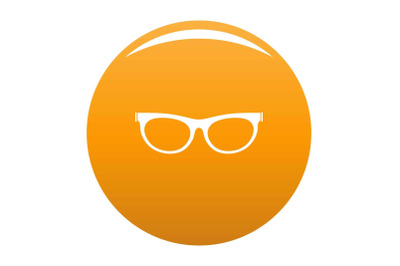 Farsighted eyeglasses icon vector orange
