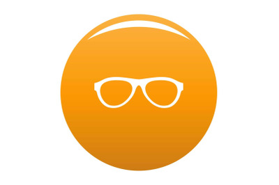 Myopic glasses icon vector orange