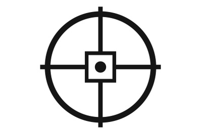 Point gun aim icon, simple style