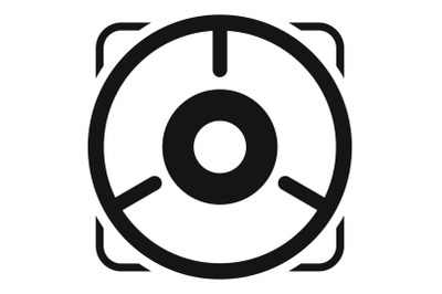 Soldier gun aim icon, simple style