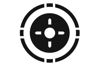Hunting gun aim icon, simple style