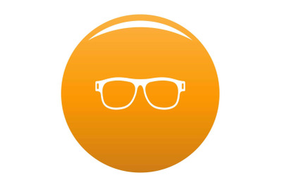 Eyeglasses with diopters icon vector orange