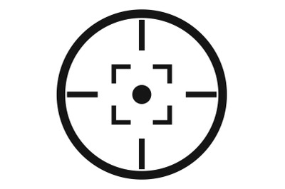 Gun target icon, simple style