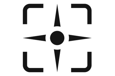 Riffle target icon, simple style
