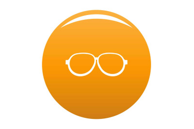 Photochromic eyeglasses icon vector orange