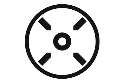 Modern gun target icon, simple style