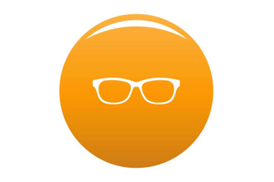 Photochromic spectacles icon vector orange