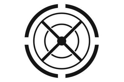 Gun aim icon, simple style