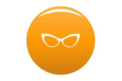 Spectacles without diopters icon vector orange