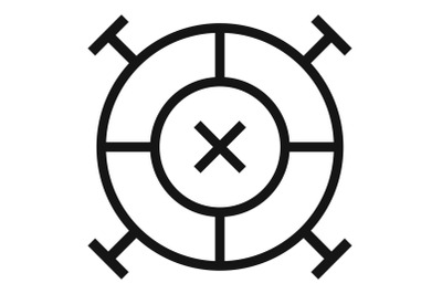 Fighter target icon, simple style