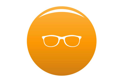 Spectacles with diopters icon vector orange