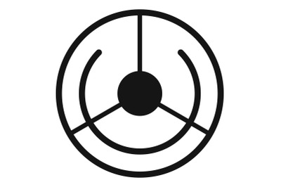 Circle aim target icon, simple style