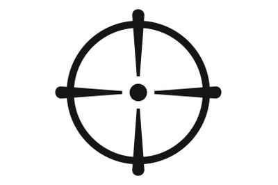Sniper scope icon, simple style