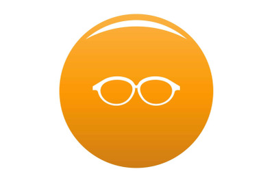 Reflection lens icon vector orange