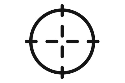 Optical sight icon, simple style