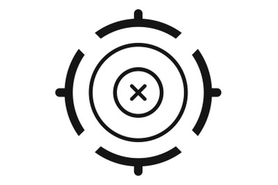 Futuristic aim target icon, simple style