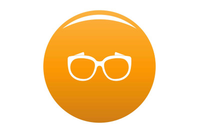 Eyeglasses for sight icon vector orange