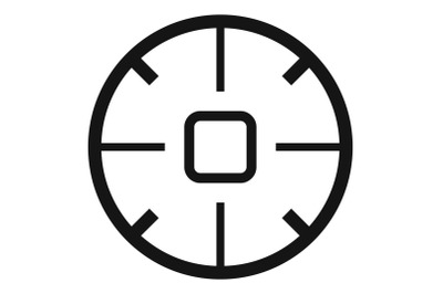 Sniper sight icon, simple style