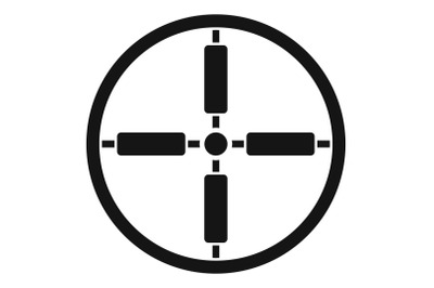 Sniper target icon, simple style