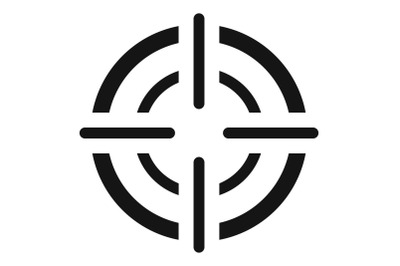 Optical aim sight icon, simple style
