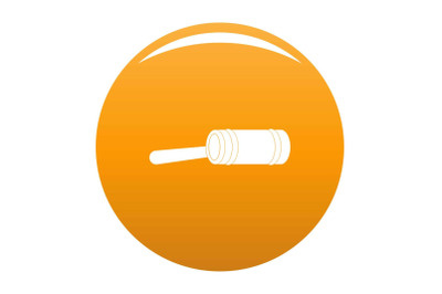 Justice gavel icon vector orange