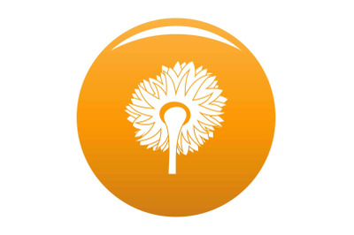 Turning sunflower icon vector orange