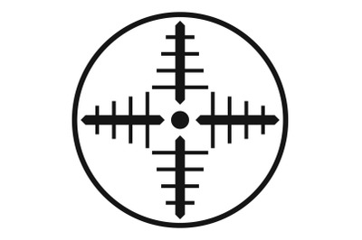Military aim target icon, simple style