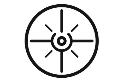 Aim scope target icon, simple style