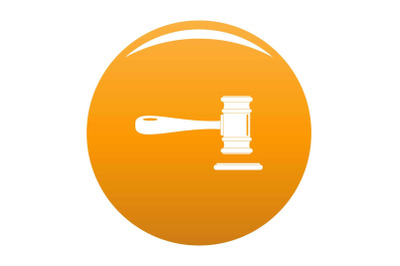 Court icon vector orange