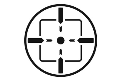Target icon, simple style