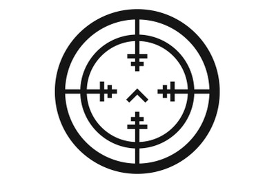 Sniper gun aim icon, simple style