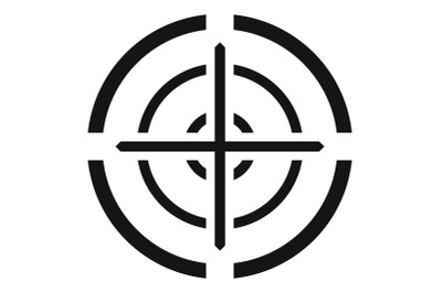Svd gun aim icon, simple style