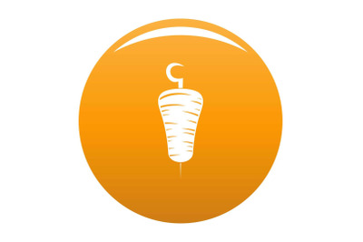 Doner kebab icon vector orange