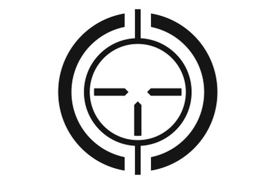 Gun scope aim icon, simple style