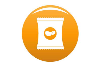 Chips icon vector orange