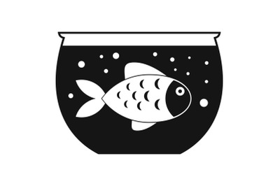 Fish aquarium icon, simple style