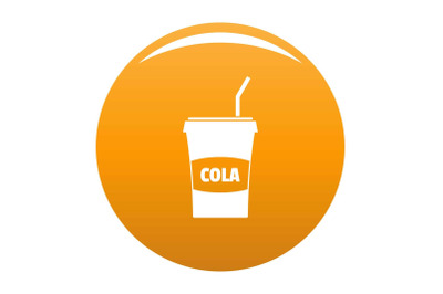 Juice icon vector orange