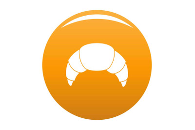 Croissant icon vector orange