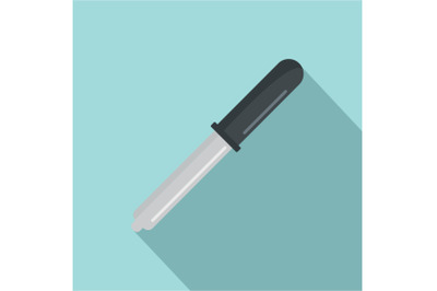 Medicine pipette icon, flat style