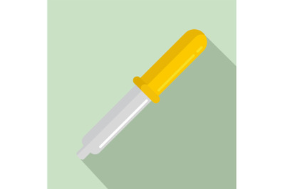 Chemical pipette icon, flat style